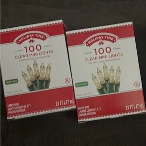 Holiday Time Red Mini Lights with Green Wire